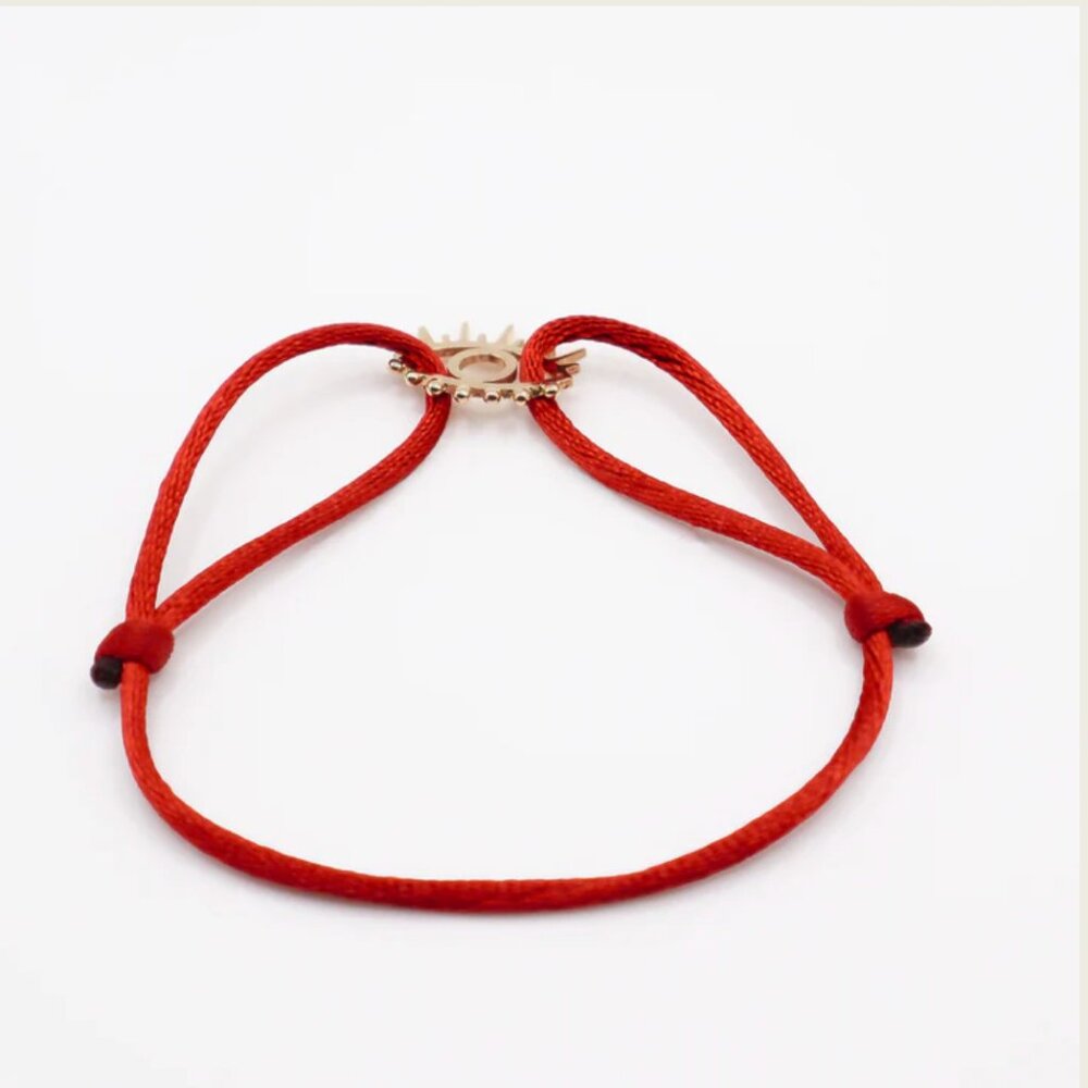 18K Yellow Gold Evil Eye Bracelet - Picture 4 of 13